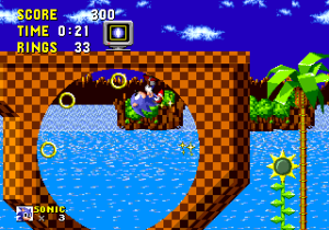 Primeiro loop-de-loop em Sonic 1